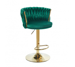 Barová židle H4-FX, zelená / zlatá