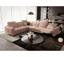 Rohová sedací souprava s funkcí , relax MALIBU MAX 320x250 - levá, růžová