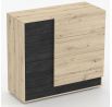 Komoda 4S BAFRA - 46, Dub Artisan/Černá Norská