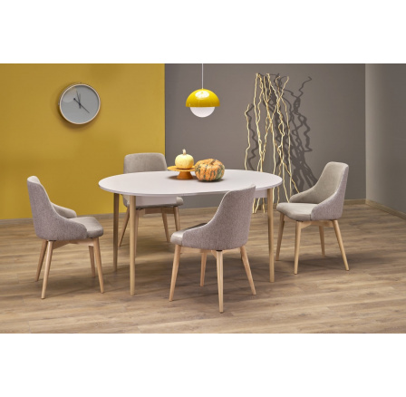 Jídelní stůl rozkládací PIVOT, kašmír/přírodní