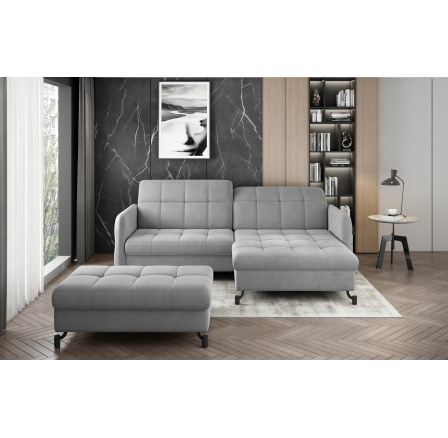 Rohová sedací souprava LORELLE + Taburet Monolith 84 110x200 Pravý 1