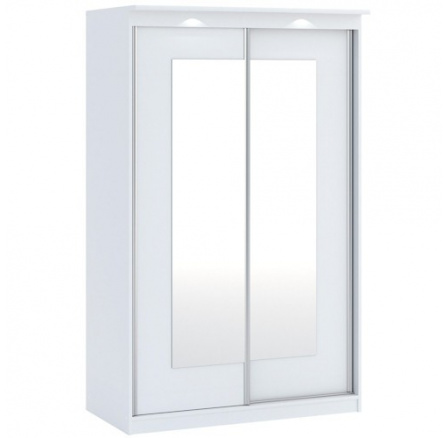 Šatní skříň MORTY 2D2L 120, Bílá