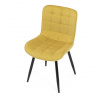 Jídelní židle, žlutá, látka, HC-462 YEL2