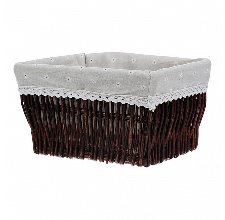 Koš regálový, barva hnědá.