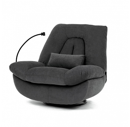 Polohovací křeslo, elektrické zabudované ovládání, šedá, látka, TV-7089 GREY2 Polohovací křeslo, elektrické zabudované ovládání, šedá, látka, TV-7089 GREY2