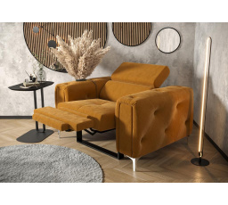 Křeslo ORION , relax 110 cm - oranžová