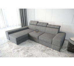 Rohová sedací souprava ROYAL 295×185 - šedá , levá