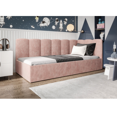 Postel SIMBA - růžová - T61, Pravá strana Postel SIMBA - růžová - T61, Pravá strana