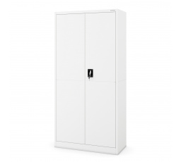 Kovová úklidová skříň DAVID, 900 x 1850 x 400 mm, Smart: bílá
