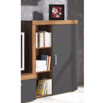 Regál SAMBA R3, Švestka/Grafit Regál SAMBA R3, Švestka/Grafit