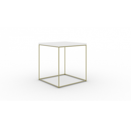 Stolek kávový Adina Zlatý+Bílý