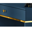 Toaletní stolek MARINE 09, Tmavě modrá/Zlatá