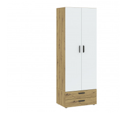 Šatní skříň s podstavcem BASIC 2D2S, Dub Artisan/Bílá