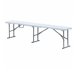 Zahradní lavice, kov, plast, bílá, AZ-K1001 WT