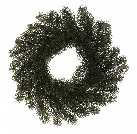 Věnec smrkový - pr. 35 cm, umělý, barva zeleno-šedá