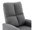 Polohovací křeslo, elektrické zabudované ovládání, šedá, látka, TV-929 GREY2