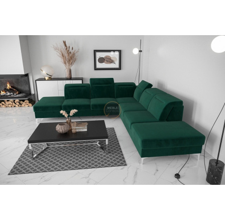 Rohová sedací souprava OSLO MAX 295x295 - zelená , pravá