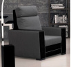 Rohová sedací souprava Maxim P tm.šedá/EKO černá