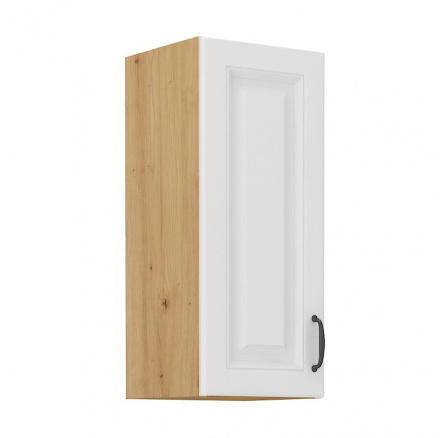 Kuchyňská horní skříňka STIPE 30 G 72 1F, Bílá/Dub artisan