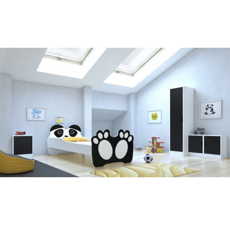 Postel s matrací BEAR BLACK 160x80 Černá Postel s matrací BEAR BLACK 160x80 Černá