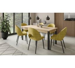 Sada stolu s židlemi RODOS 82 Černá+Sonoma