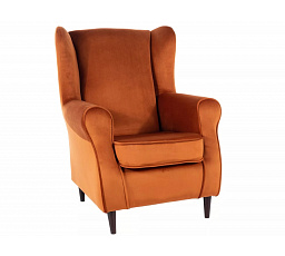 Křeslo BARON VELVET, Skořicový Bluvel 4215/Wenge