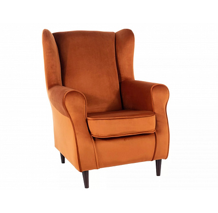 Křeslo BARON VELVET, Skořicový Bluvel 4215/Wenge