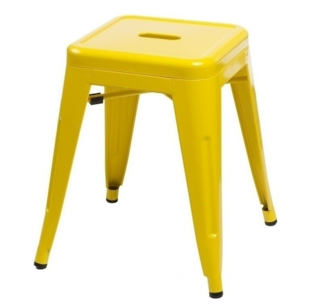 Stolička Paris žlutá inspirovaná Tolix