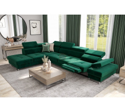 Rohová sedací souprava GALAXY , relax s funkcí spaní 225X350 cm - volitelný odstín - levá