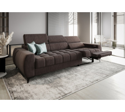 Sofa PORTO III , relax 263 cm - hnědá , pravá strana