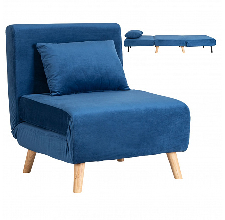 Rozkládací křeslo MARRY Modrý