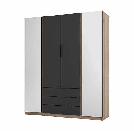 Skříň Keny II - dub evoke/černá