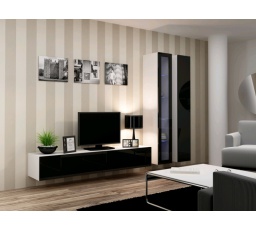 Obývací stěna VIGO 3 - bílo-černá