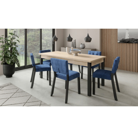 Sada stolu s židlemi RODOS 80 Black+Sonoma Sada stolu s židlemi RODOS 80 Black+Sonoma