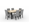 Sada stolu s židlemi RODOS 81 Černá+Sonoma