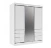 Posuvná skříň se zrcadlem HAIDAR 180 Bílá+Bílá