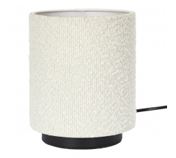 Stolní lampa s bílým stínidlem boucle