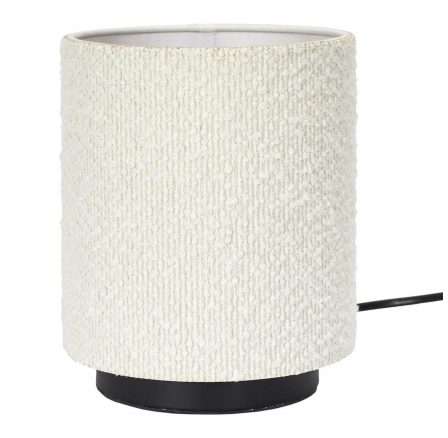 Stolní lampa s bílým stínidlem boucle