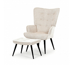 Relaxační křeslo, béžová, látka, AK-303 CRM2