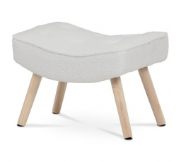 Podnožka, bílá, látka bouclé, AK-309P WT2