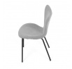 Jídelní židle, stříbrná, látka, CT-S8010 SIL2
