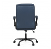 Kancelářské křeslo, houpací mechanismus, modrá ekokůže, KA-Y344 BLUE