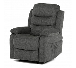 Polohovací křeslo, šedá, látka, TV-4086 GREY2