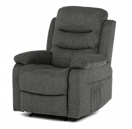 Polohovací křeslo, šedá, látka, TV-4086 GREY2