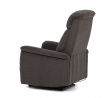 Polohovací křeslo, elektrické zabudované ovládání, hnědá, látka, TV-925 BR2