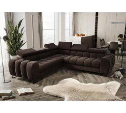Rohová sedací souprava ASPEN MAX 260x260 cm - hnědá Terra 26, levá