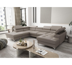 Rohová sedací souprava TOSCANIA MAX II 170x350x220 přírodní kůže - levá, Béžová kůže