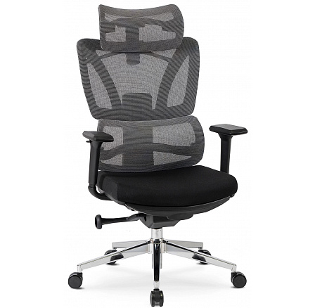 Otočná Židle DELSIN Ergonomická Černá S Podnožkou