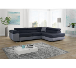 Rohová sedací souprava Dolly L šedá tmavý střed