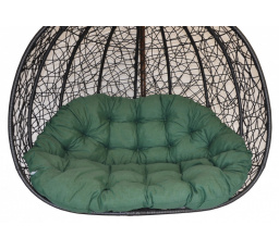 Polstr na závěsnou houpačku Double - látka tmavě zelený melír